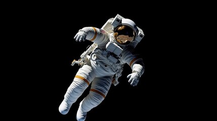 Wall Mural - An astronaut during a spaceflight in outer space. Generative AI