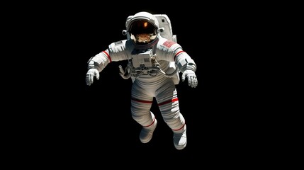 Wall Mural - An astronaut during a spaceflight in outer space. Generative AI