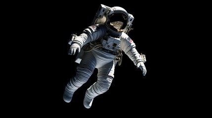 Wall Mural - An astronaut during a spaceflight in outer space. Generative AI
