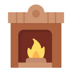 Wall Mural - Fireplace Icon