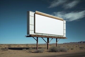 Outdoor billboard mockup, outdoor outdoor advertising poster. Generative AI