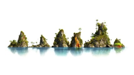 Poster - Islands, a collection of islets. Generative AI