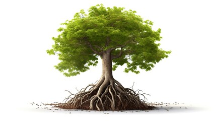 A tree with roots. Generative AI