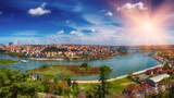 Fototapeta Miasto - Panoramic view of Istanbul