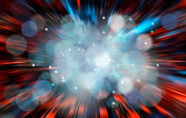 Poster - Red blue light abstract background blurred with effect bokeh graphic perspective motion. used for background backdrop wallpaper business and display your product.