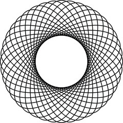 Poster - abstract geometric 3d circle pattern art.
