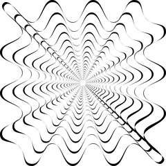 Poster - abstract seamless repeating rectangle wave pattern art.