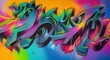 © BrandwayArt - abstract colorful background grafitti - generative ai