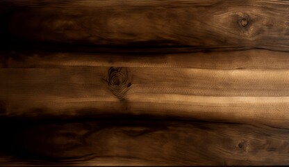 Black walnut wood texture from two boards oil finished, background. Generative AI