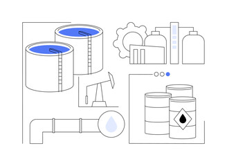 Sticker - Crude oil abstract concept vector illustration.