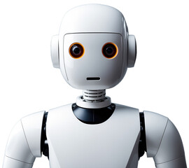 Poster - Cute AI chatbot, smart robot with advanced technology. application software for  Artificial intelligence chat and GPT-based AI applications. Transparent Background, Generative AI