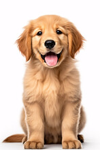 Golden Retriever Puppy Isolated On White