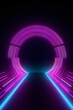 Neon-Tunnel Futuristischer Hintergrund – erstellt mit KI	
