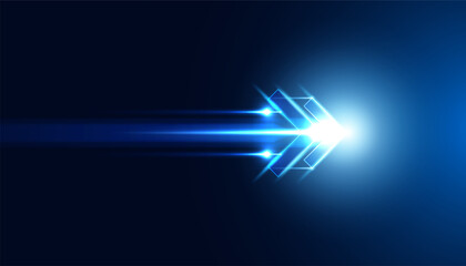 Fototapete - Abstract technology hi tech background concept speed movement motion blur moving fast in the light.