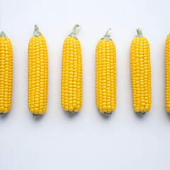 Wall Mural - corn isolated on white background 