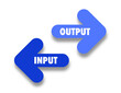 Input output two arrows right and left side