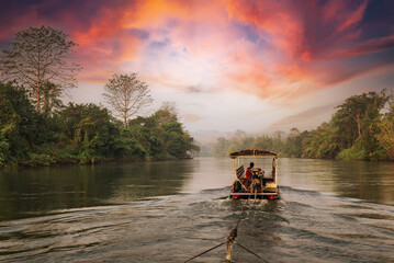 Wall Mural - Early Morning at the River Kwai