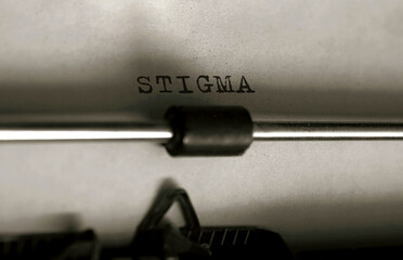 Leinwandbilder - Text stigma typed on retro typewriter
