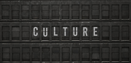 Poster - flip board with text culture