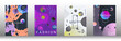 © niko180180 - Future futuristic template with abstract forms for banner design, poster, booklet, report, journal.
