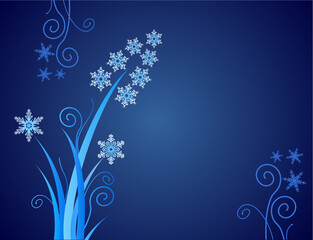 Sticker - snowflakes flower / christmas ornament / vector