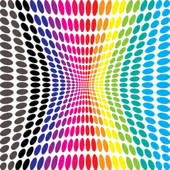 Poster - Illustrated rainbow tile with many colors that repeats seamlessly