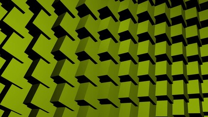 Poster - Abstract 3d cubic splash screen or video background for intro. Animation rendering.