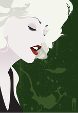 A Blonde Marilyn Monroe Look Alike (vector).