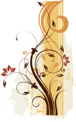 Sticker - floral background