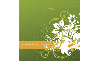 Sticker - floral background