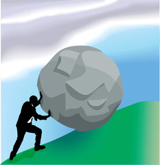 Fototapete - Conceptual piece, a very difficult task in business
