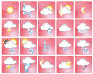 Poster - Set of different weather icons