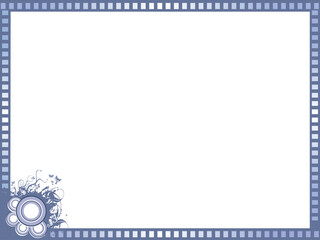 Sticker - Blue border background, illustration