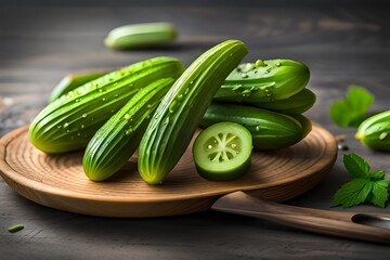 Wall Mural - vegetables on a wooden board