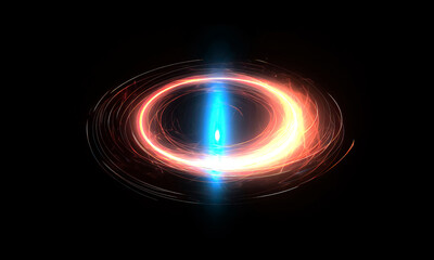 Wall Mural - glow swirl light effect. circular lens flare. abstract rotational lines on transparent background