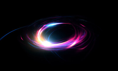 Wall Mural - glow swirl light effect. circular lens flare. abstract rotational lines on transparent background