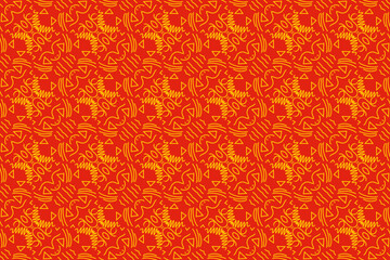 Wall Mural - Red and orange background with swirls. Seamless pattern in vector illustration. A vibrant background with swirling patterns, perfect for adding a dynamic and energetic feel to various design projects.