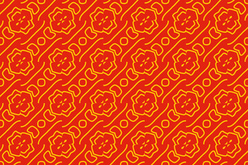 Wall Mural - Red and orange background with swirls. Seamless pattern in vector illustration. A vibrant background with swirling patterns, perfect for adding a dynamic and energetic feel to various design projects.