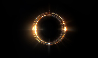 Wall Mural - glow swirl light effect. circular lens flare. abstract rotational lines on transparent background
