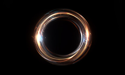 Wall Mural - glow swirl light effect. circular lens flare. abstract rotational lines on transparent background