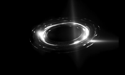 Wall Mural - glow swirl light effect. circular lens flare. abstract rotational lines on transparent background