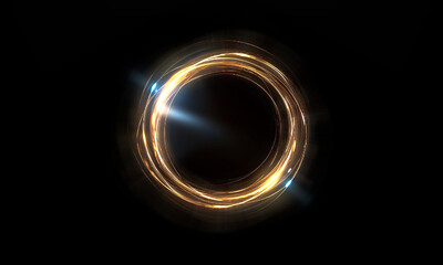Wall Mural - glow swirl light effect. circular lens flare. abstract rotational lines on transparent background