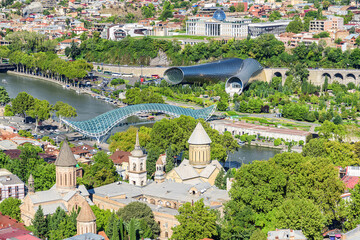 Wall Mural - Awesome city view of Tbilisi, Georgia