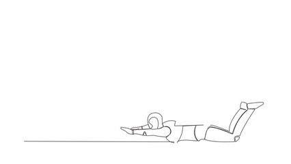 Poster - Animated self drawing of continuous line draw robot under heavy trophy burden. Robot fail to achieve goals. Delayed operation at factory. Future robotic development. Full length single line animation