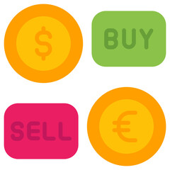 Poster - forex trading flat icon