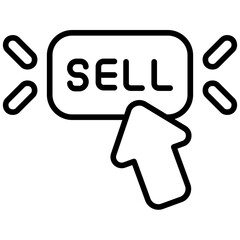 Sticker - sell outline icon