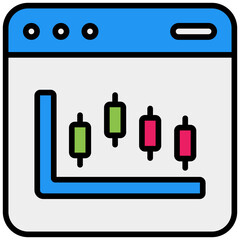 Sticker - web outline color icon