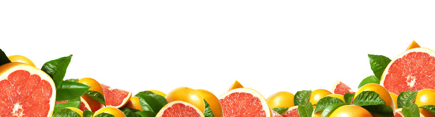 Wall Mural - Grapefruit frame isolated 