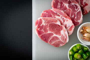 Wall Mural - fresh pork neck raw or collar pork