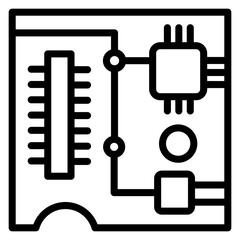 Wall Mural - Vector Design Pcb Board Icon Style